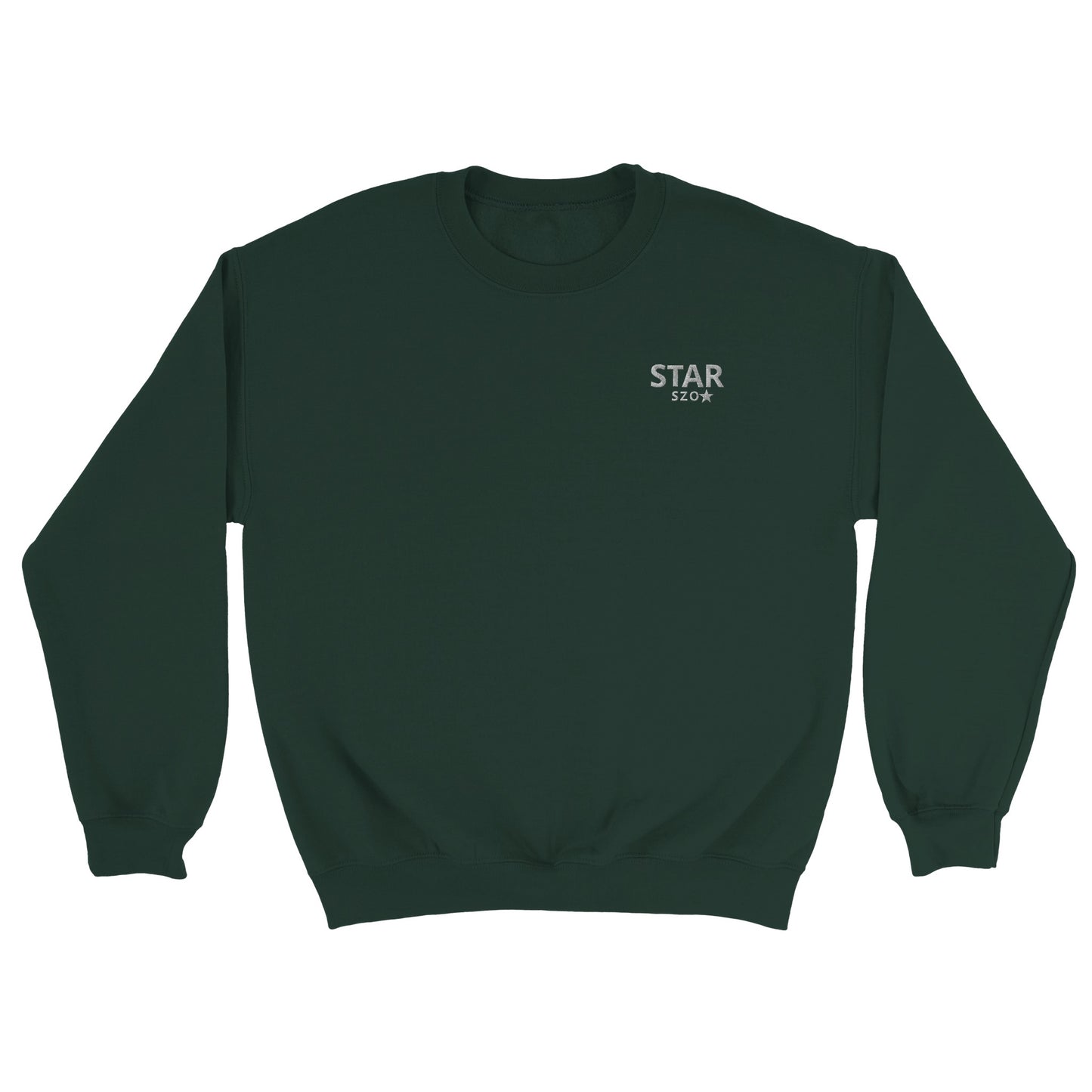 Embroidery Men's Starszo Sweatshirt forrest green