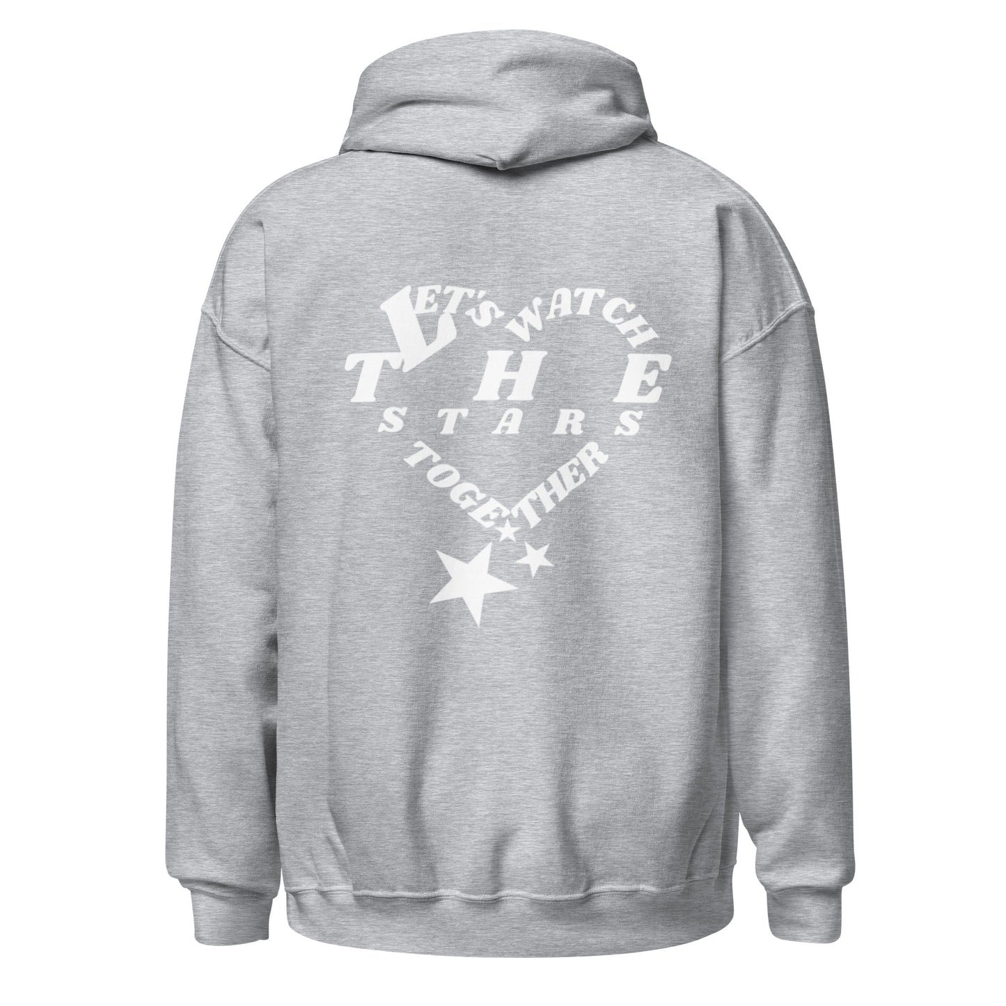 Gray Let's Watch The Stars Together Hoodie