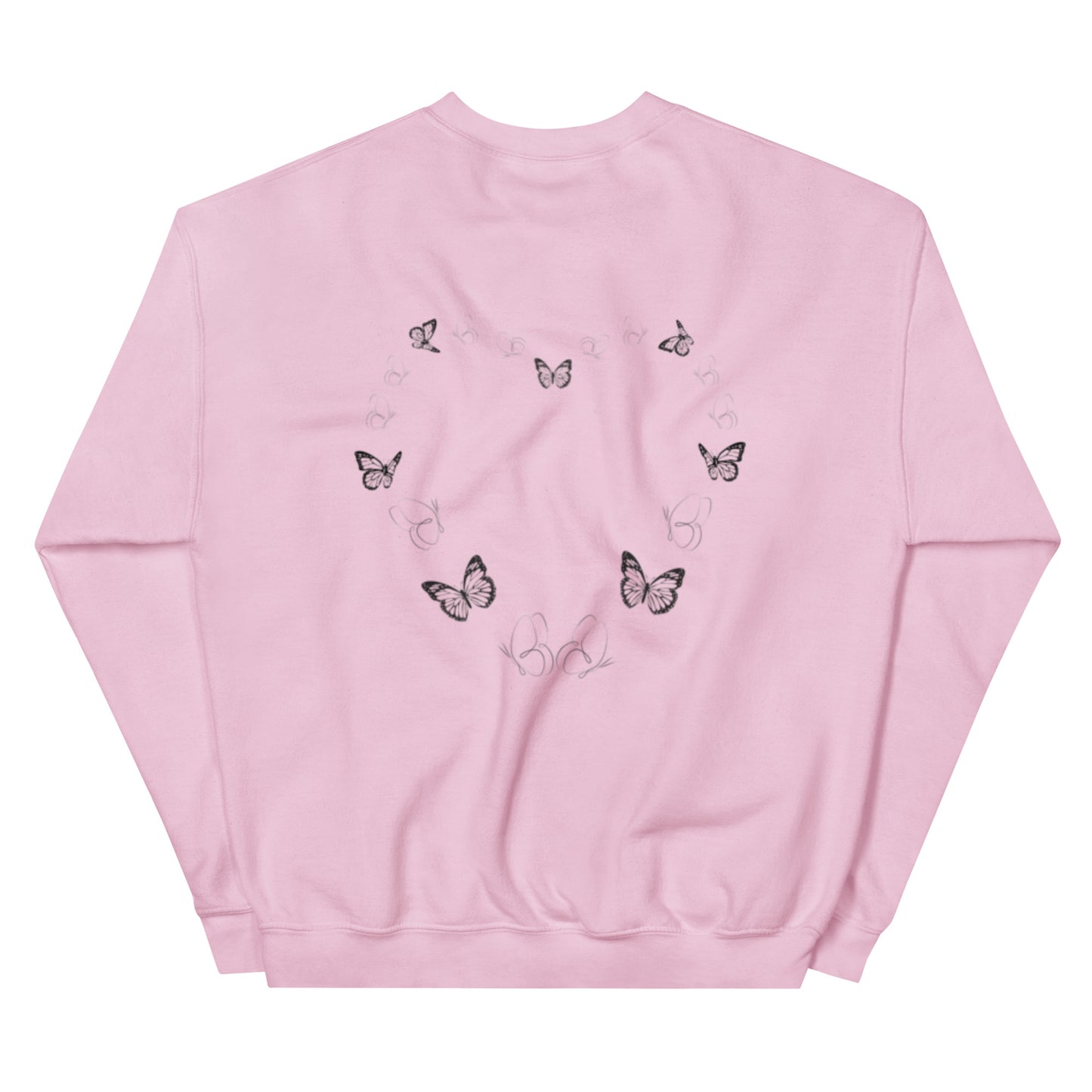 Light Pink Heart_of_Butterflies Sweatshirt