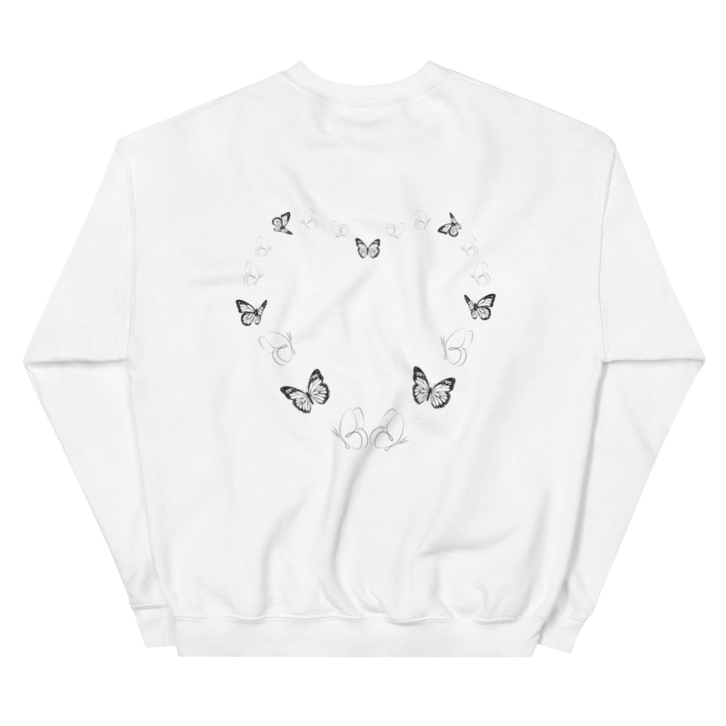 Heart of Butterflies white sweatshirt