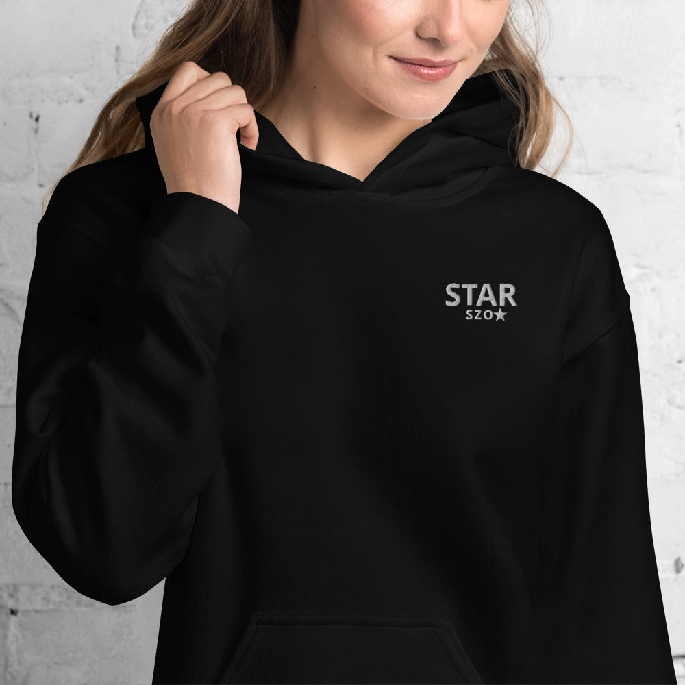 Heart of Butterfly Hoodie with Starszo Logo closer look front