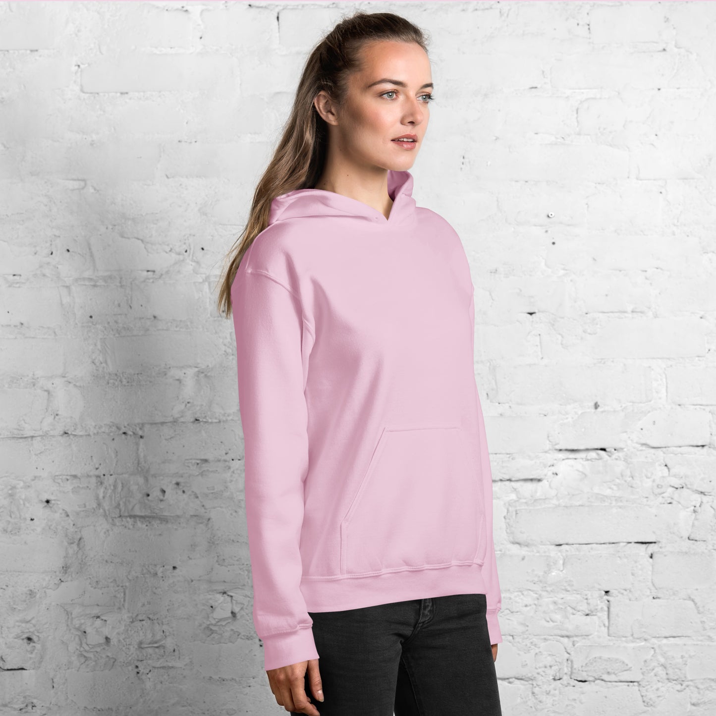 light pink Heart of Butterfly Hoodie with Starszo Logo side