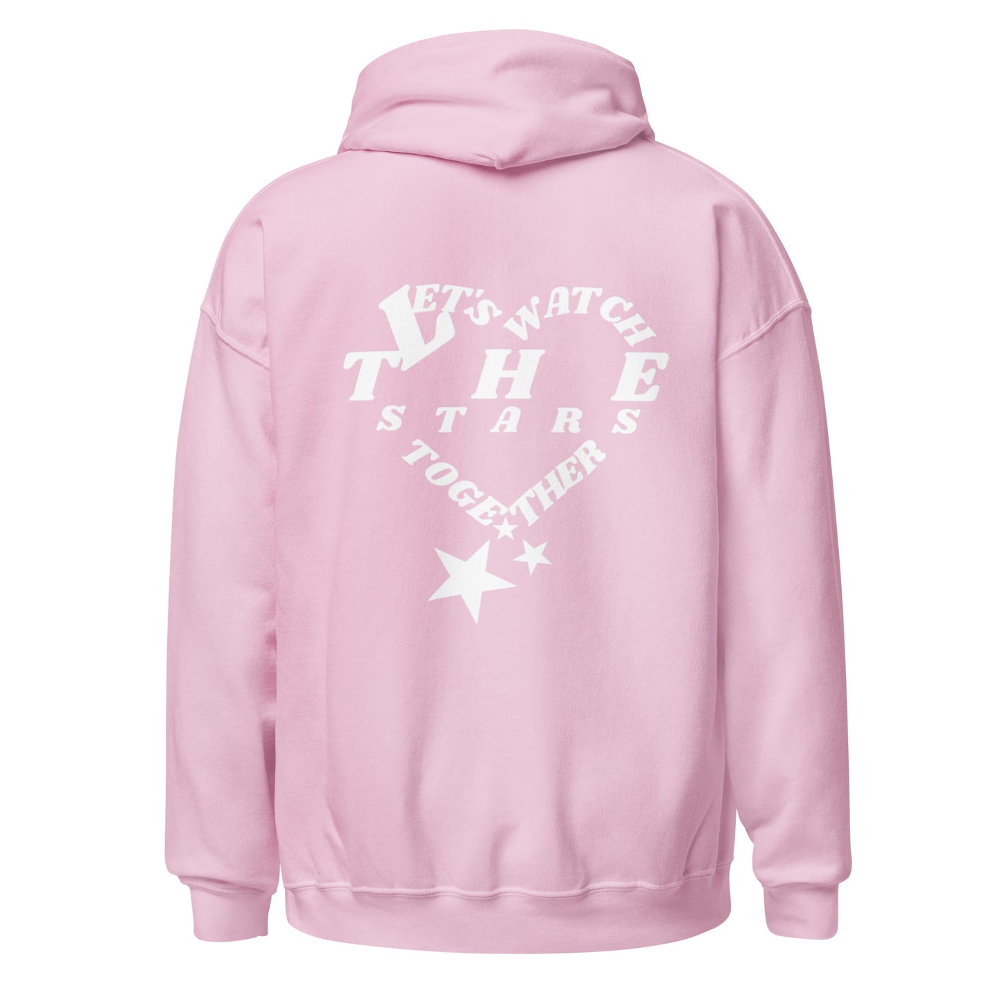 Let's Watch The Stars Together Hoodie Pink