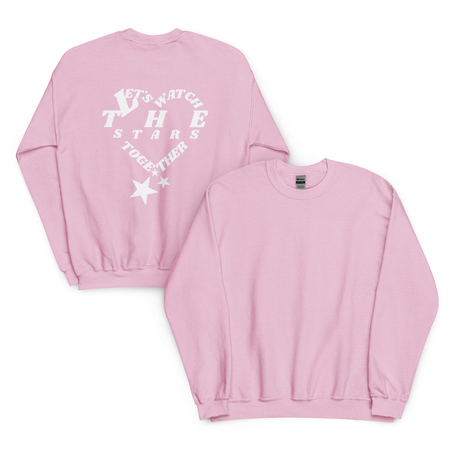 Light Pink Let's Watch The Stars Together Sweatshirt