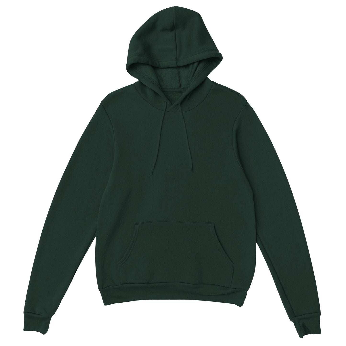 Men's hoodie: Strenght is Built, Not Given forrest green front