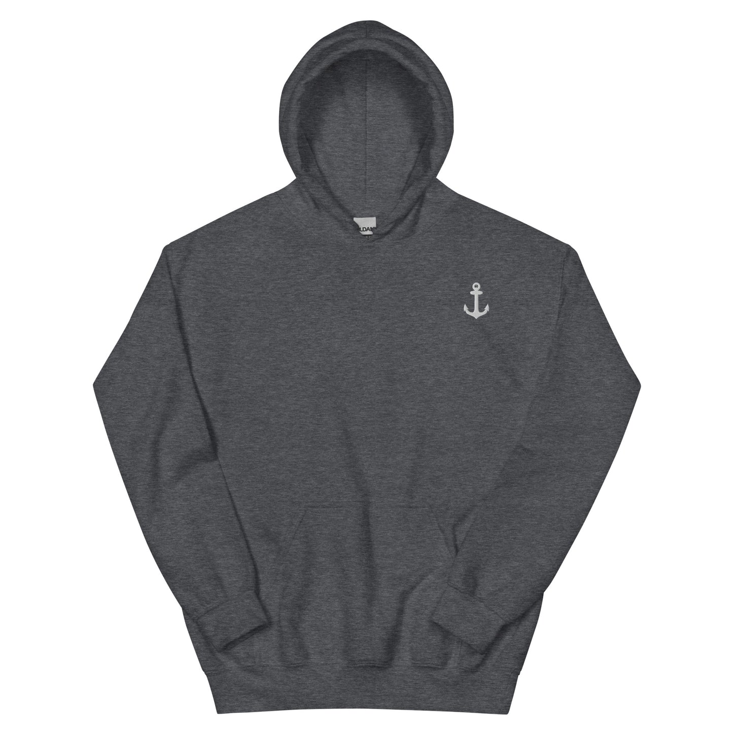 Minimalist Anchor Hoodie dark heater
