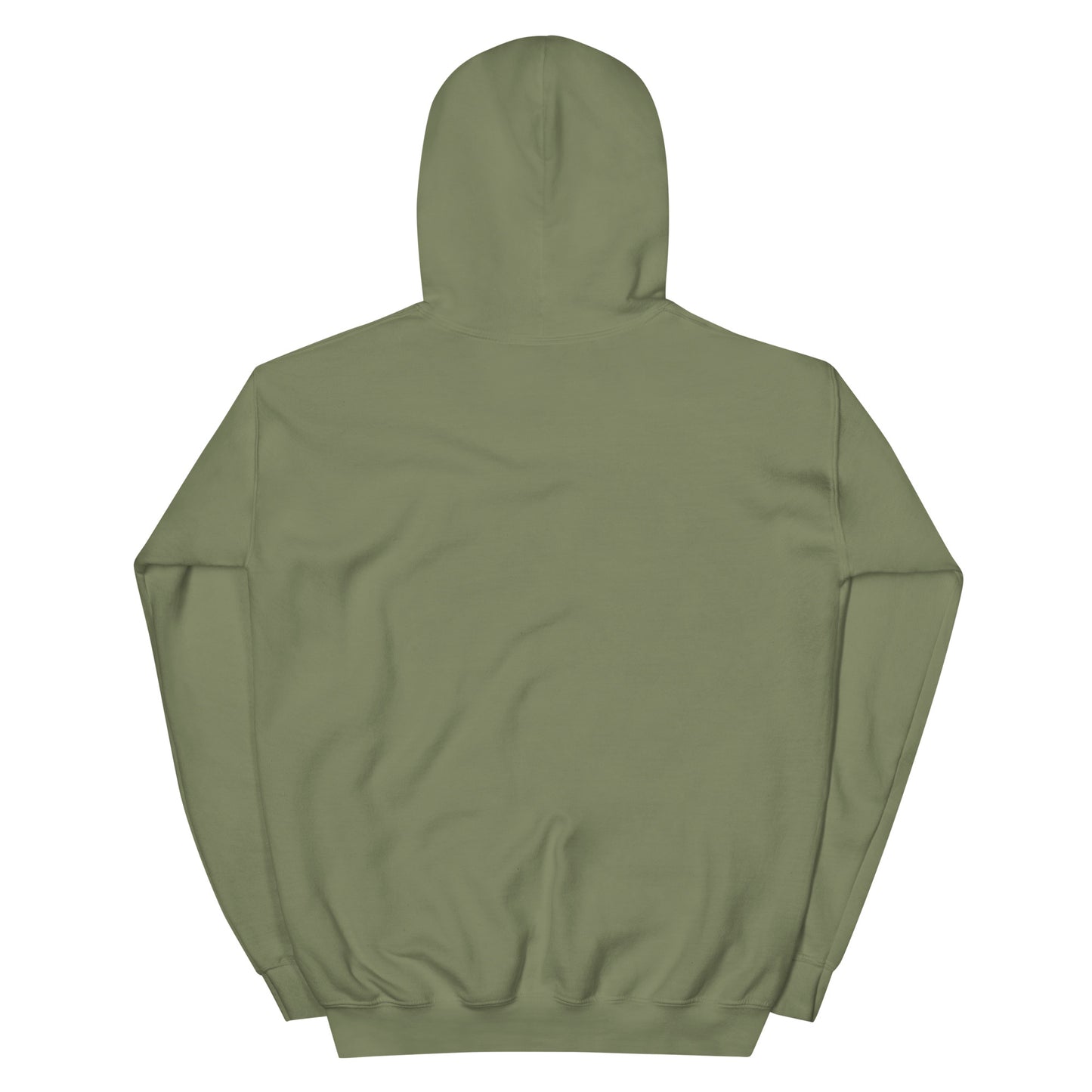 Minimalist Bear Hoodie Military green back