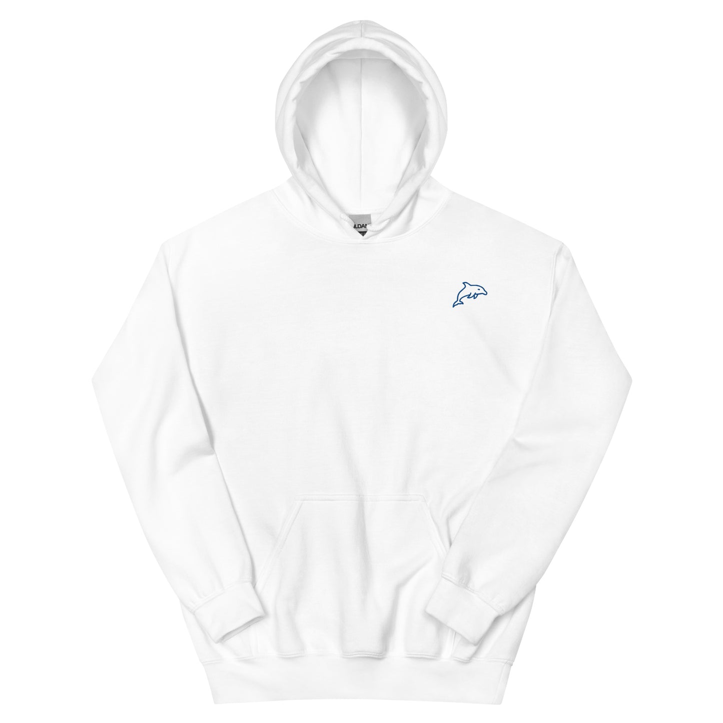 Minimalist Dolphin Hoodie white