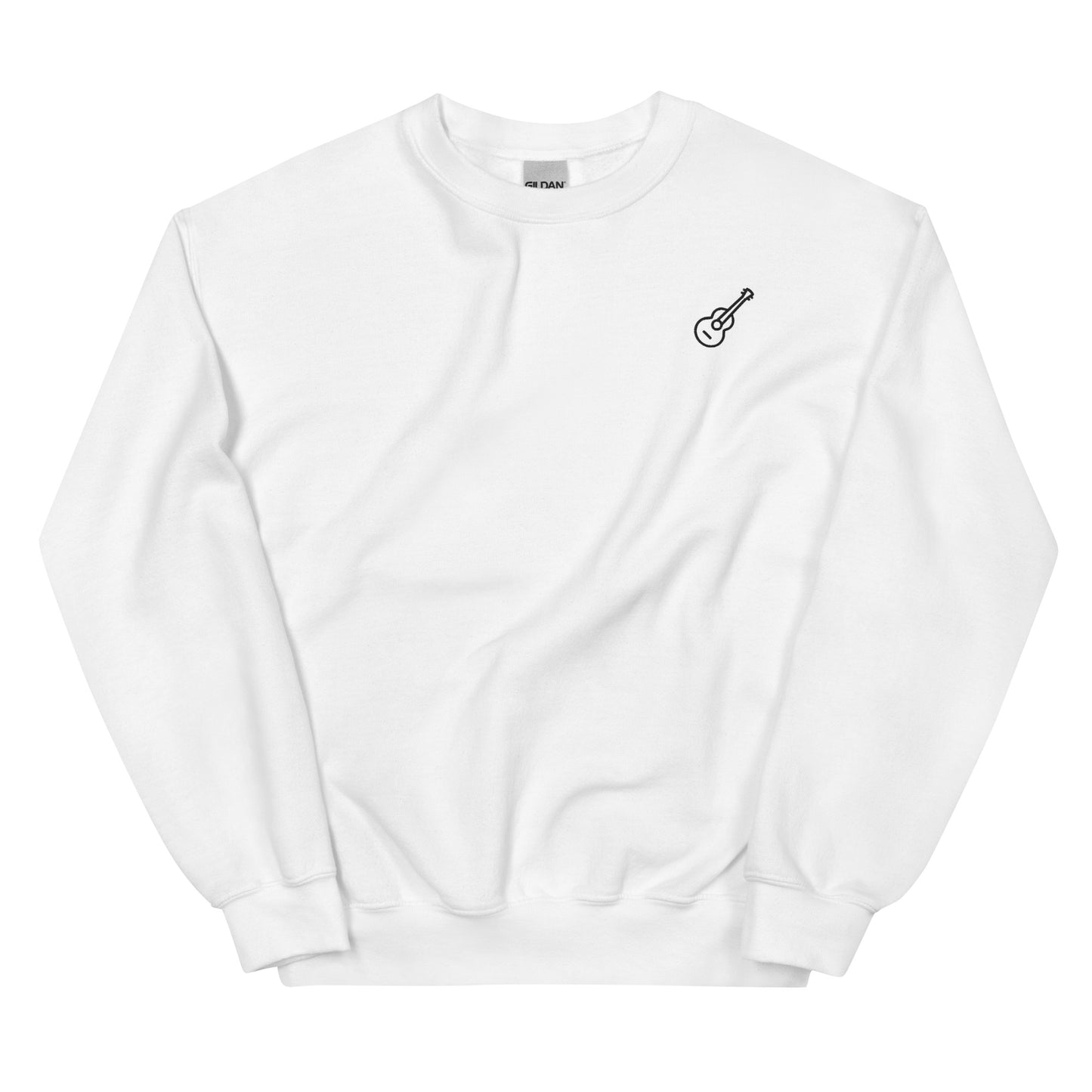Minimalist Guitar Sweatshirt white