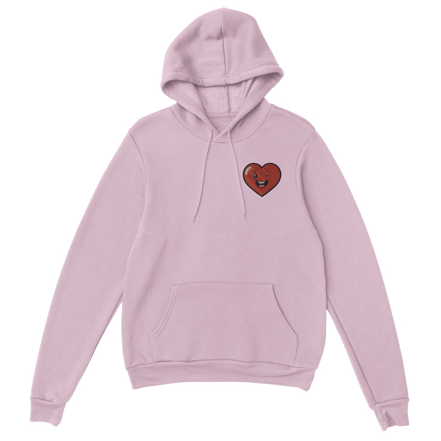 Minimalist Heart Hoodie light pink