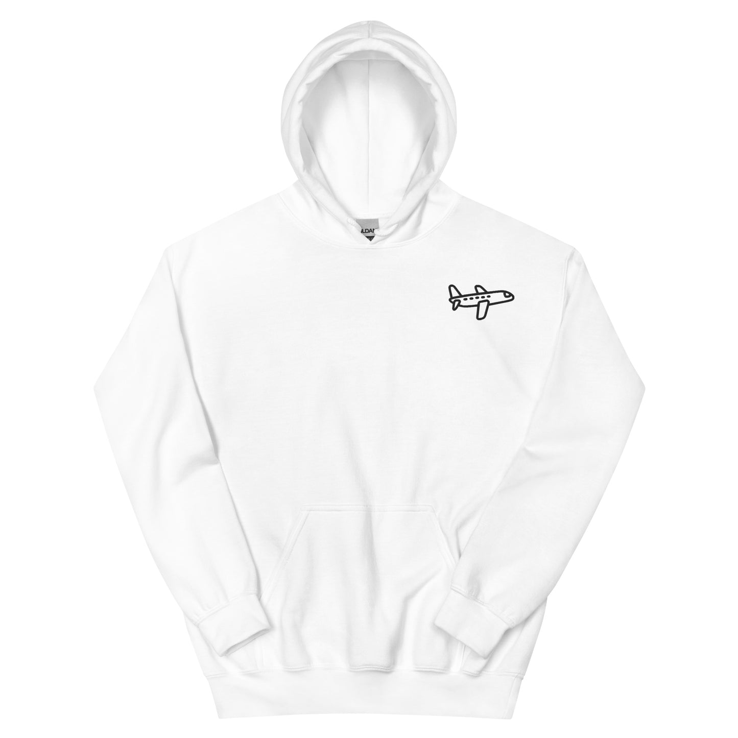 Minimalist Plane Hoodie white