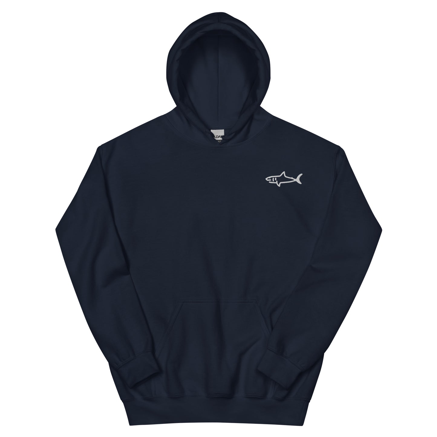 Minimalist Shark Hoodie Navy