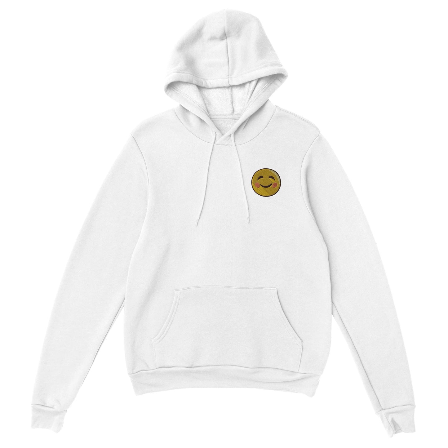 Minimalist Smiley Hoodie white