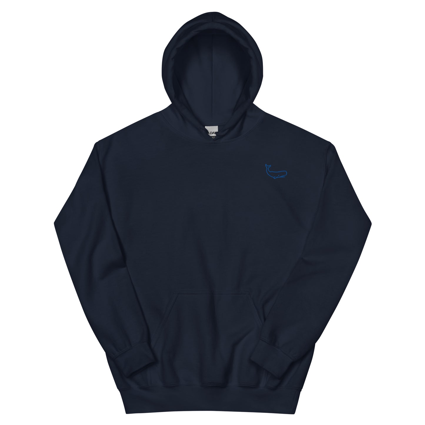 Minimalist Whale Hoodie navy