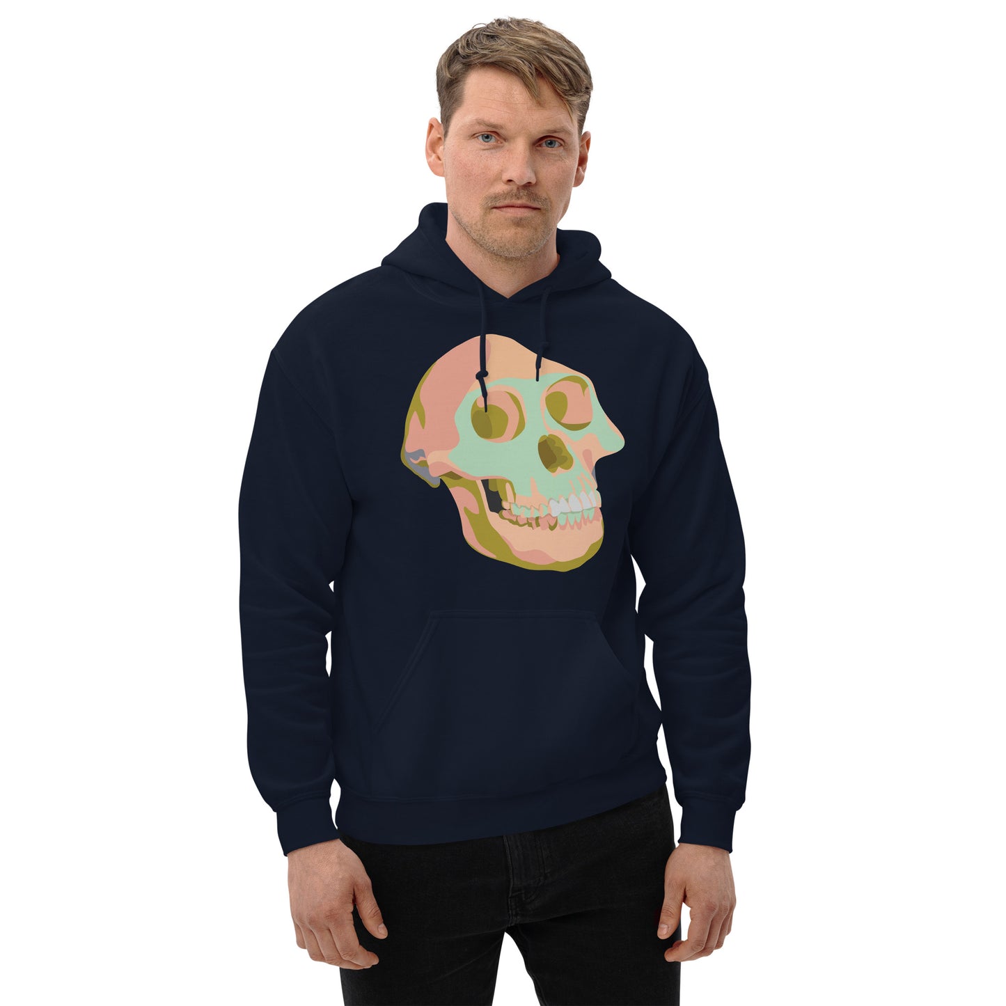 Skull Hoodie navy