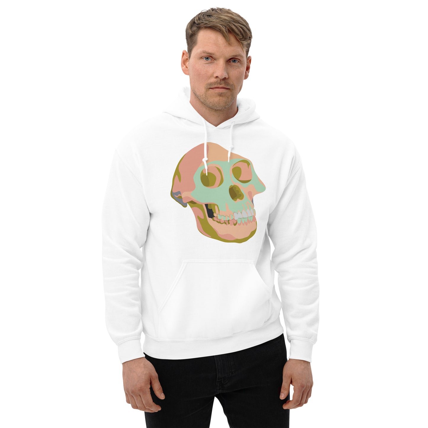 Skull Hoodie white