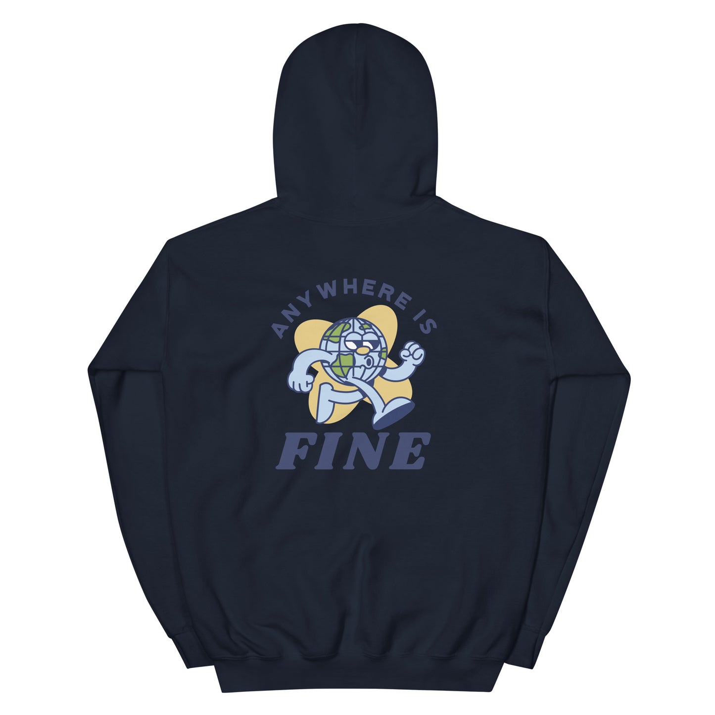 Anywhere is fine Hoodie Navy