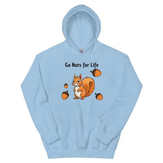 Go Nuts for Life Hoodie Light blue