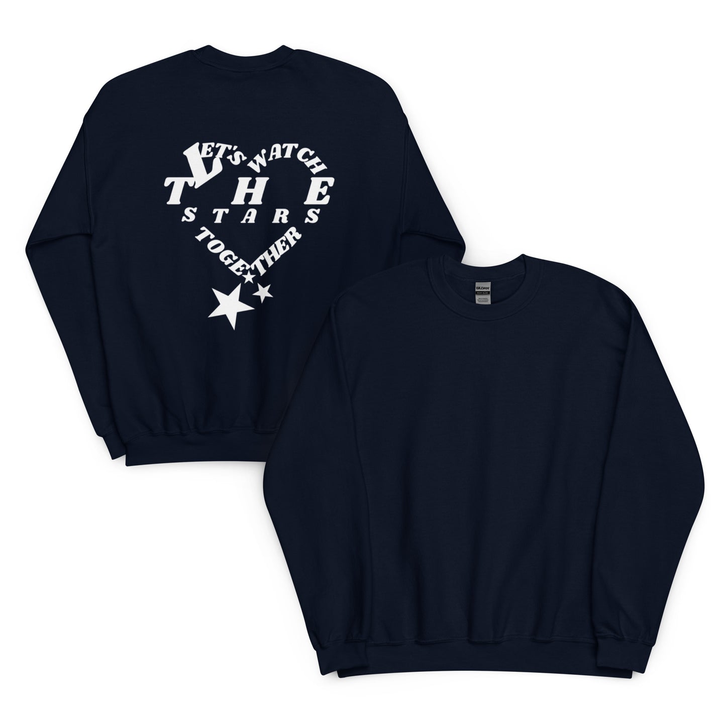 Let's Watch The Stars Together Sweatshirt Navy