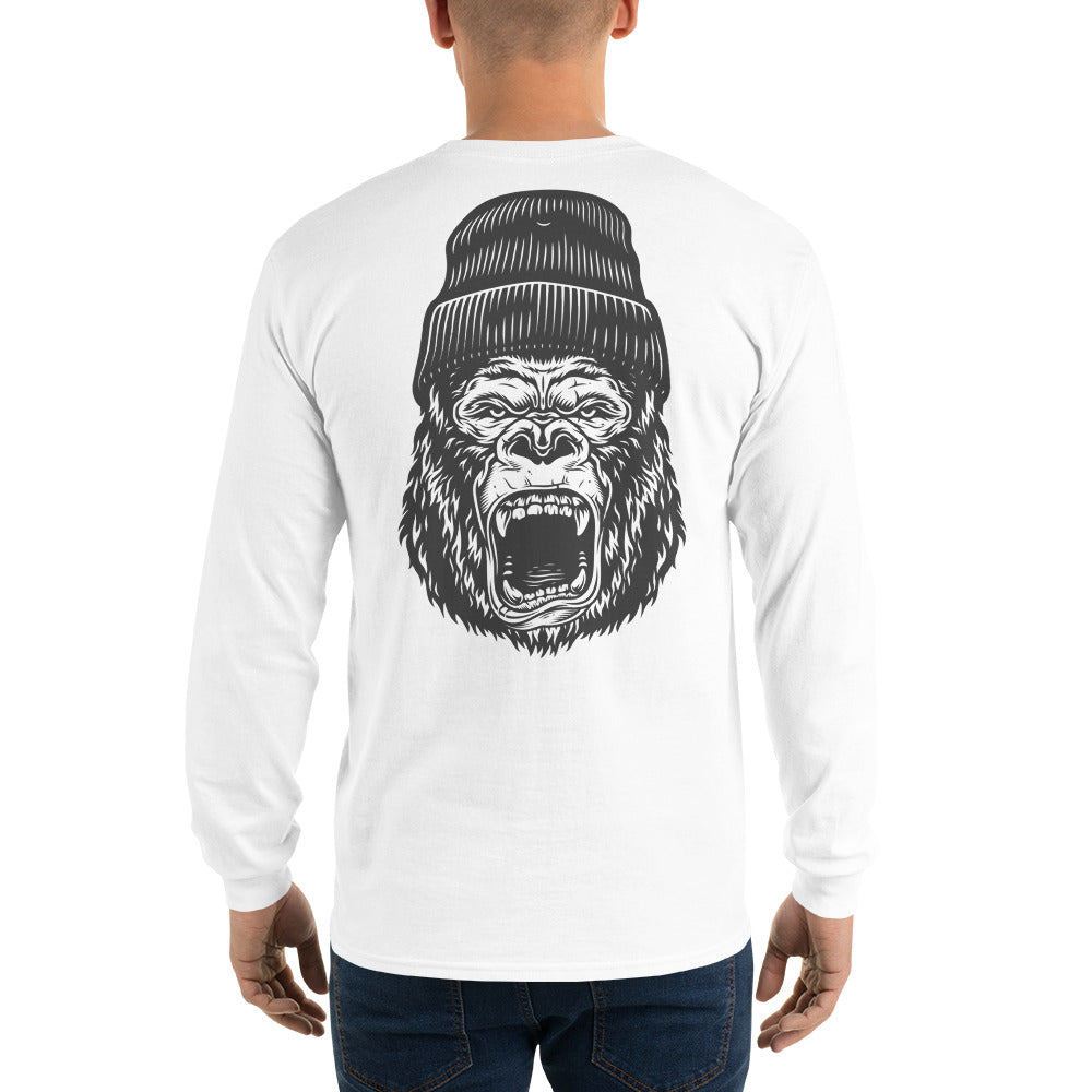 Long Sleeve Gorilla Shirt white