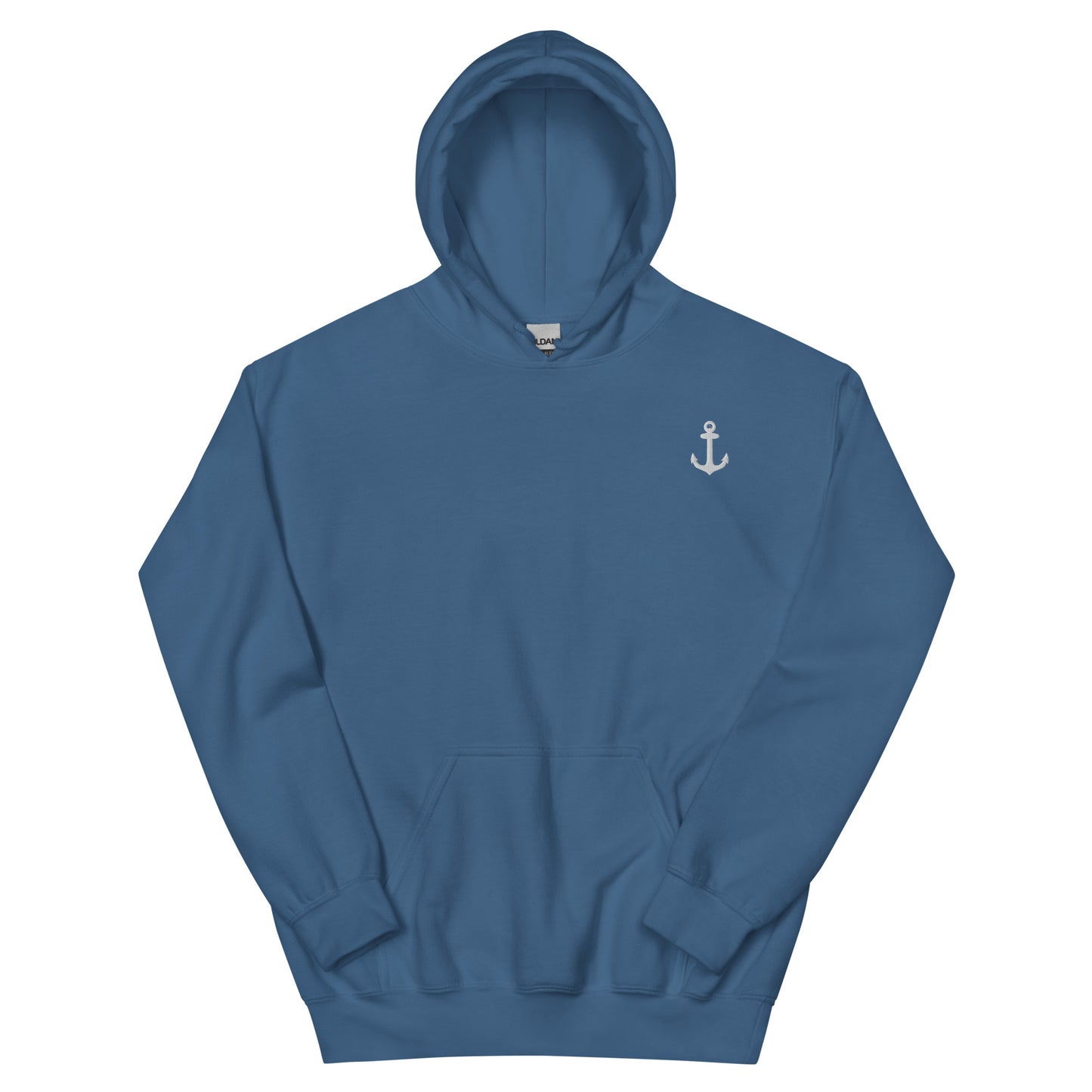 Minimalist Anchor Hoodie indigo blue