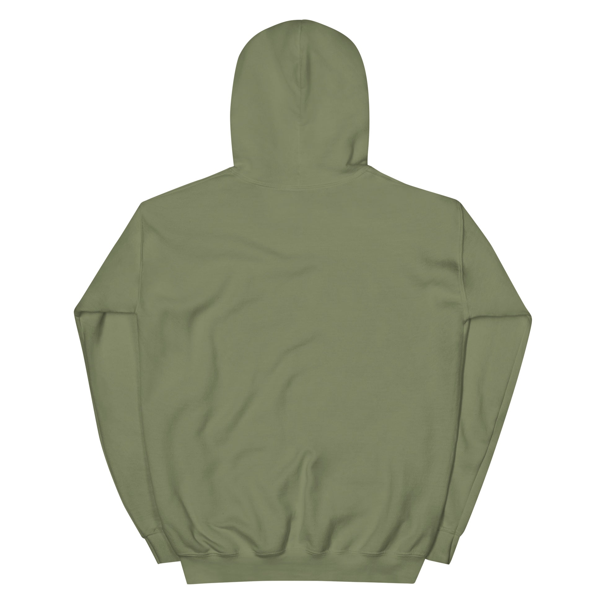 Minimalist Bear Hoodie Military green back