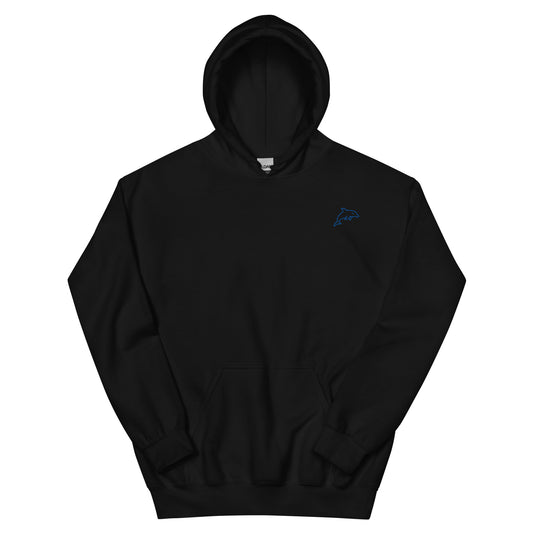 Minimalist Dolphin Hoodie black