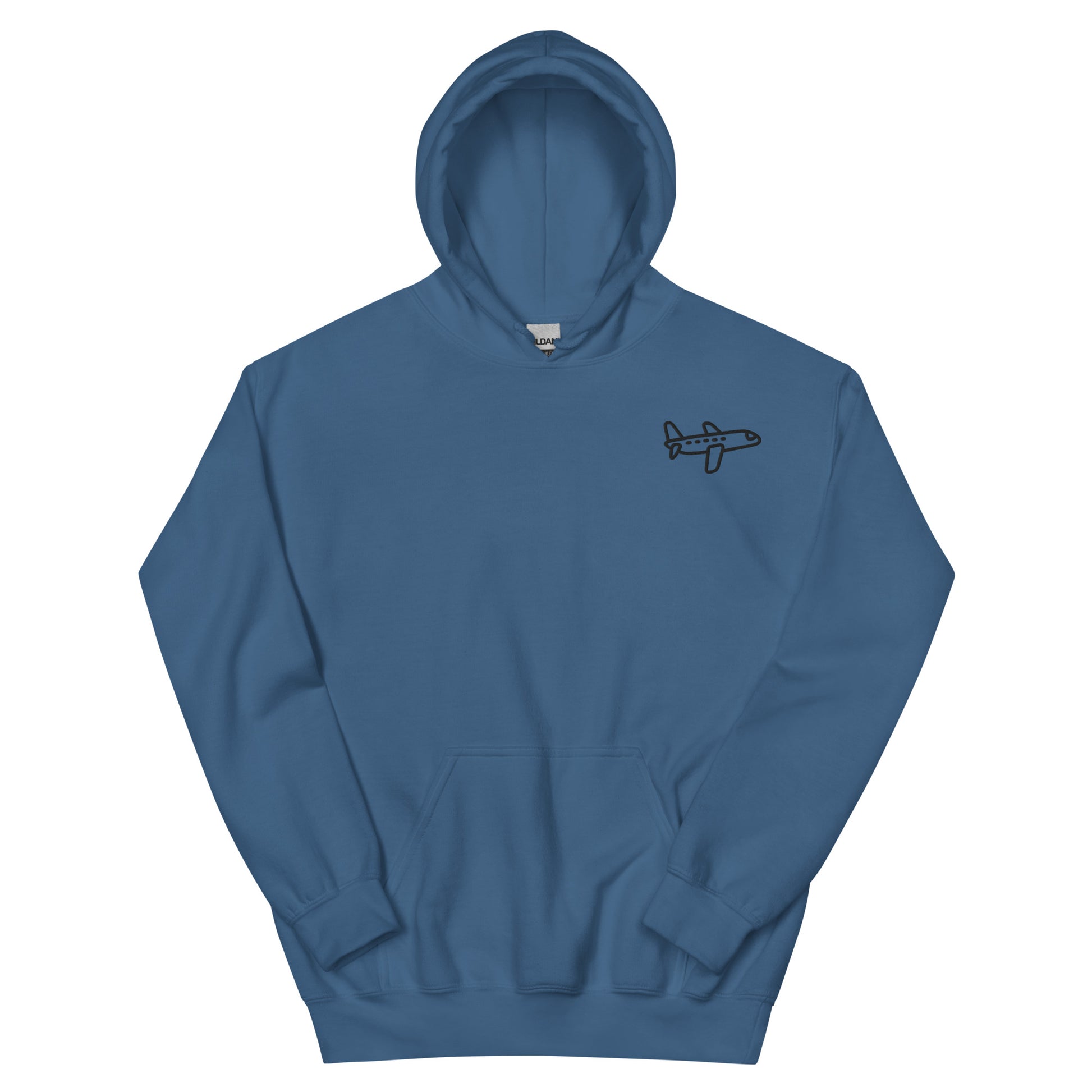 Minimalist Plane Hoodie indigo blue 