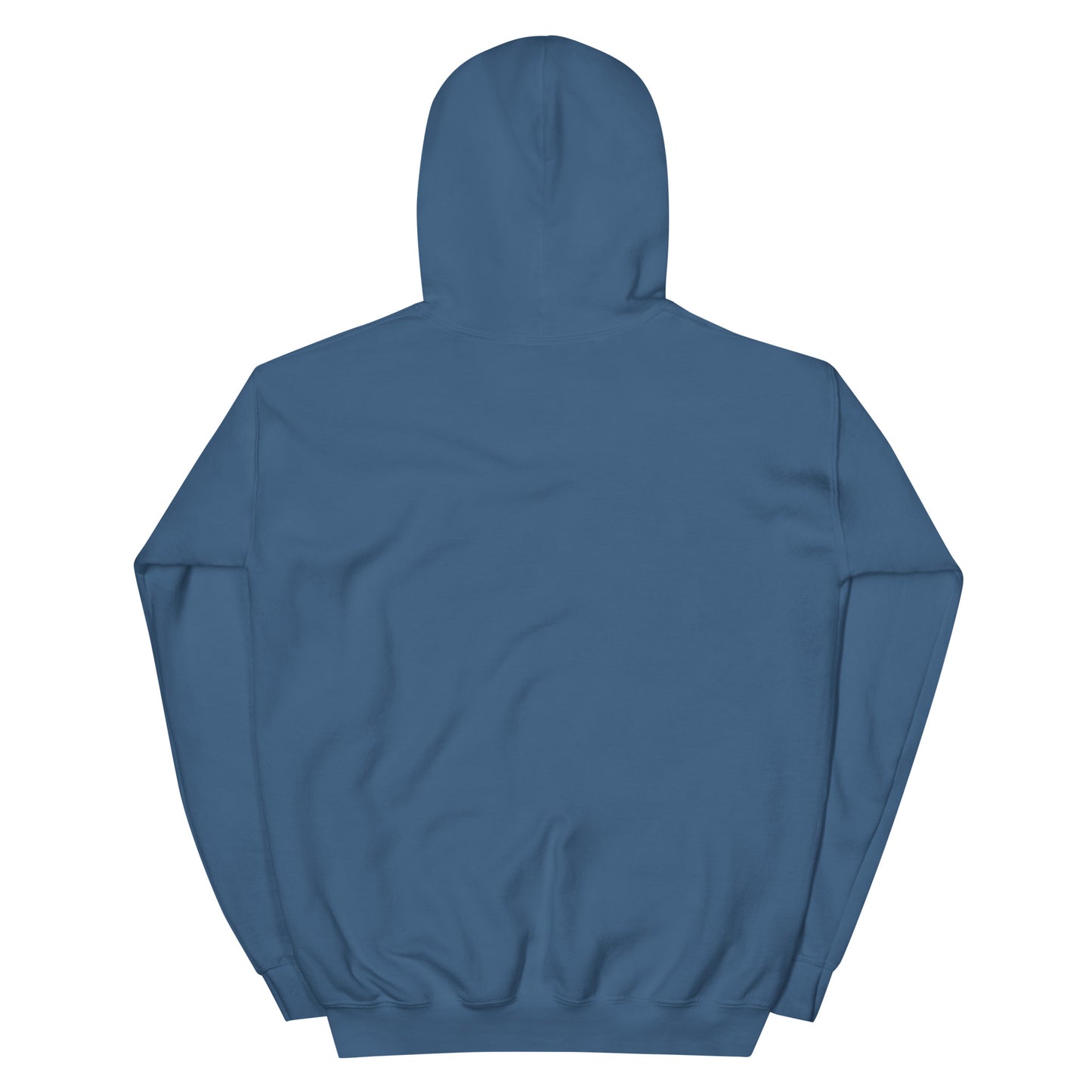 Minimalist Plane Hoodie indigo blue back