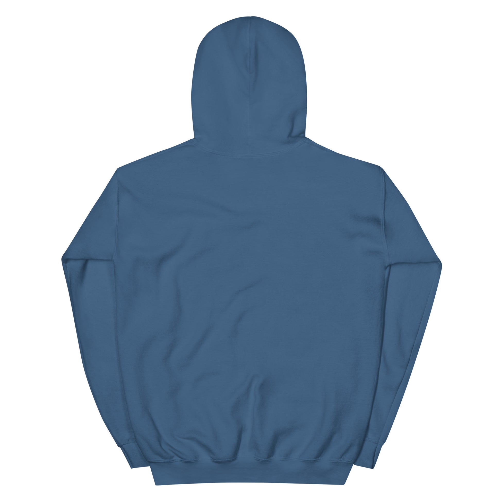 Minimalist Plane Hoodie indigo blue back