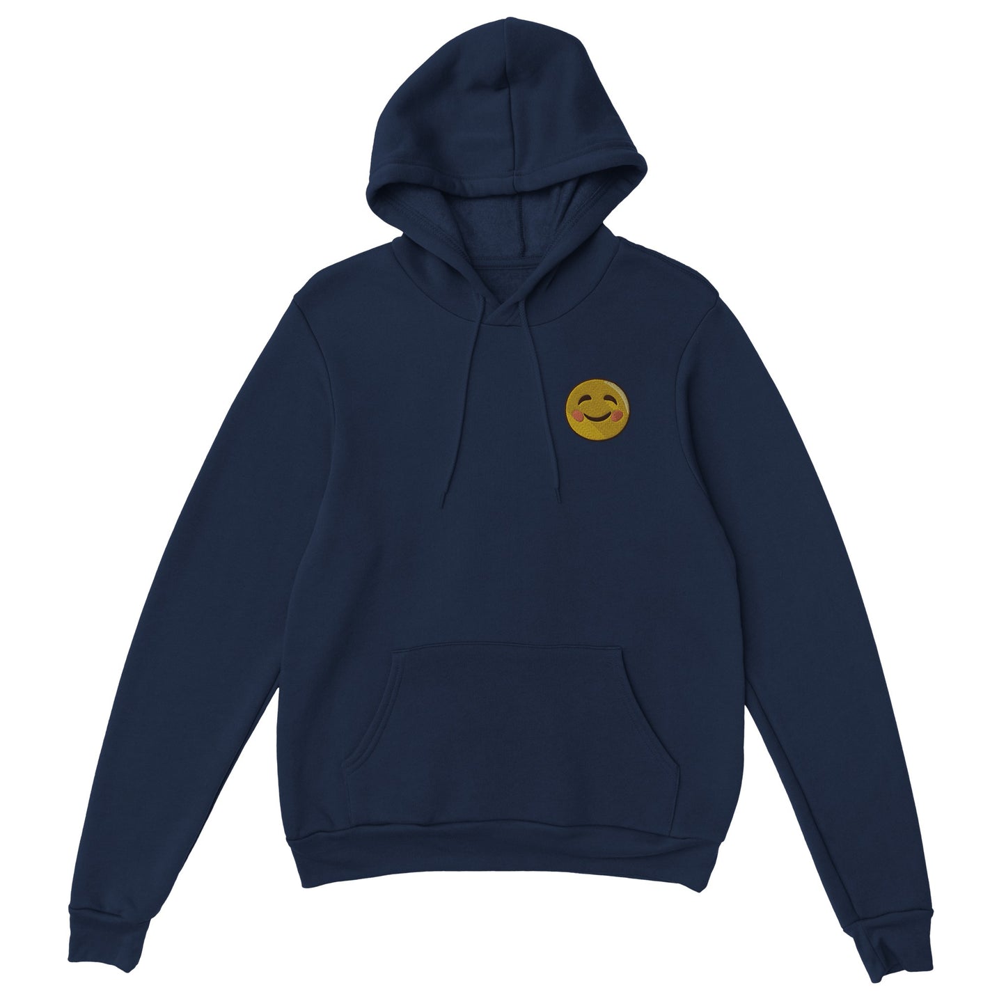 Minimalist Smiley Hoodie navy