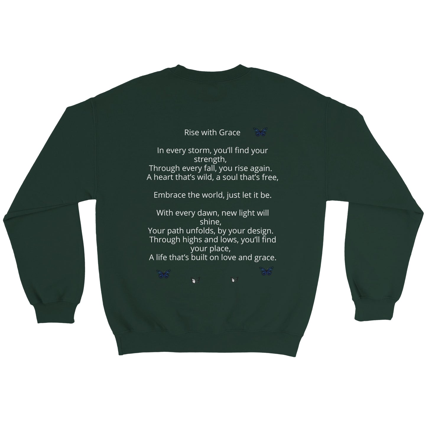 Rise with Grace sweater forrest green