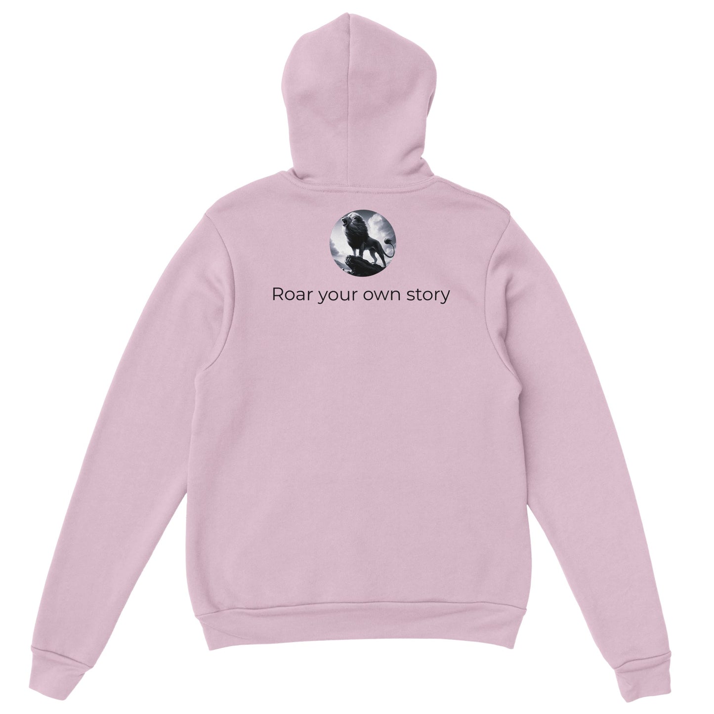 Roar your own story hoodie light pink
