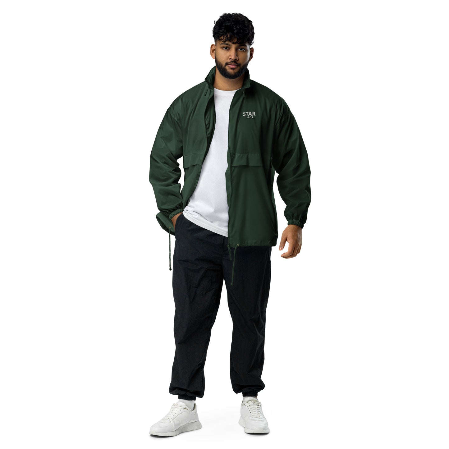 Starszo's Men's windbreaker forrest green