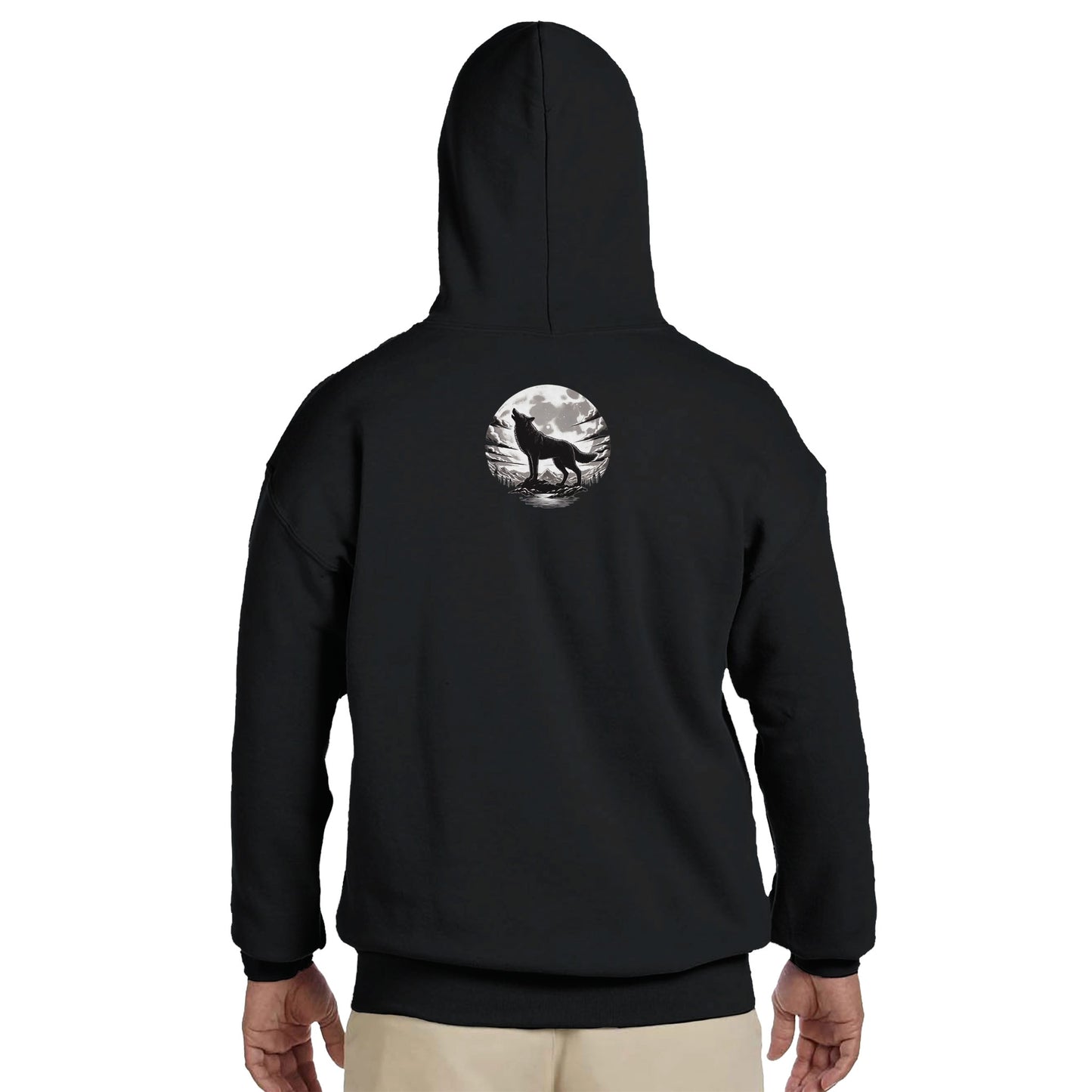 WolfGuard hoodie black on a human