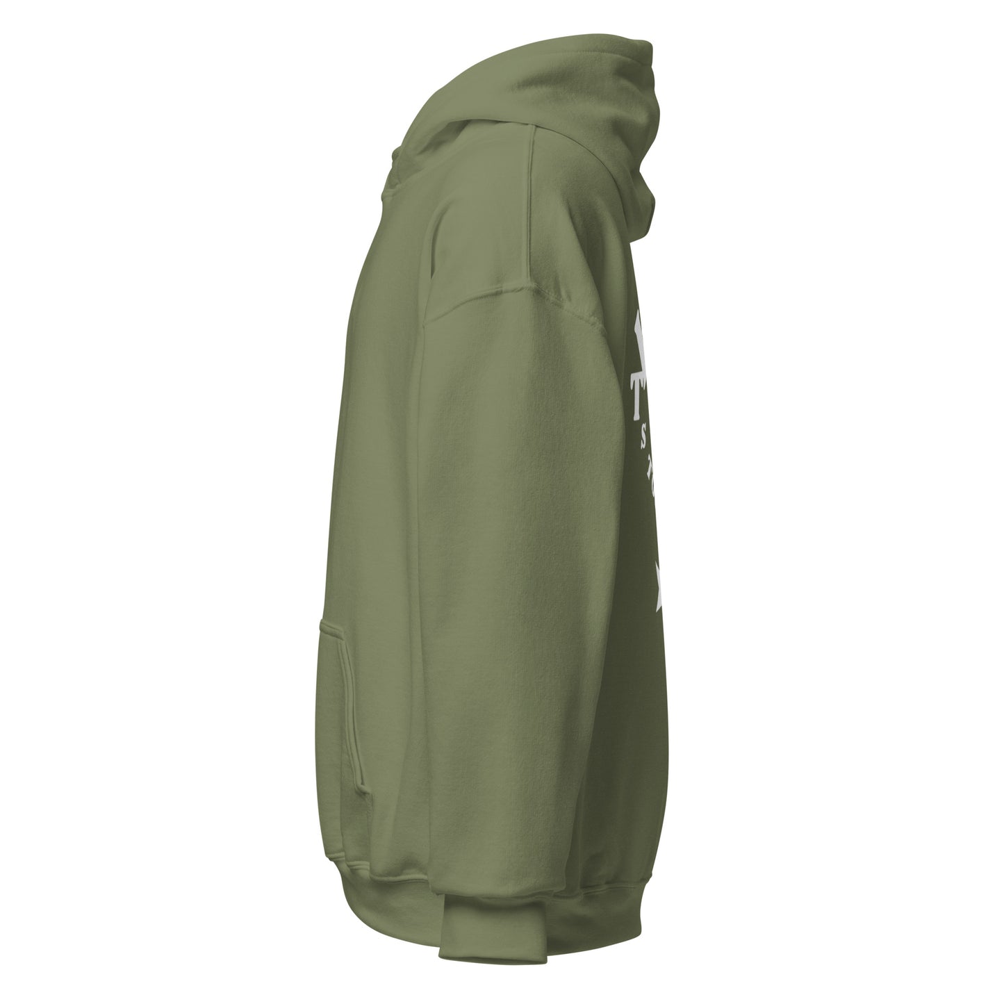 Let's Watch The Stars Together Hoodie left side militairy green