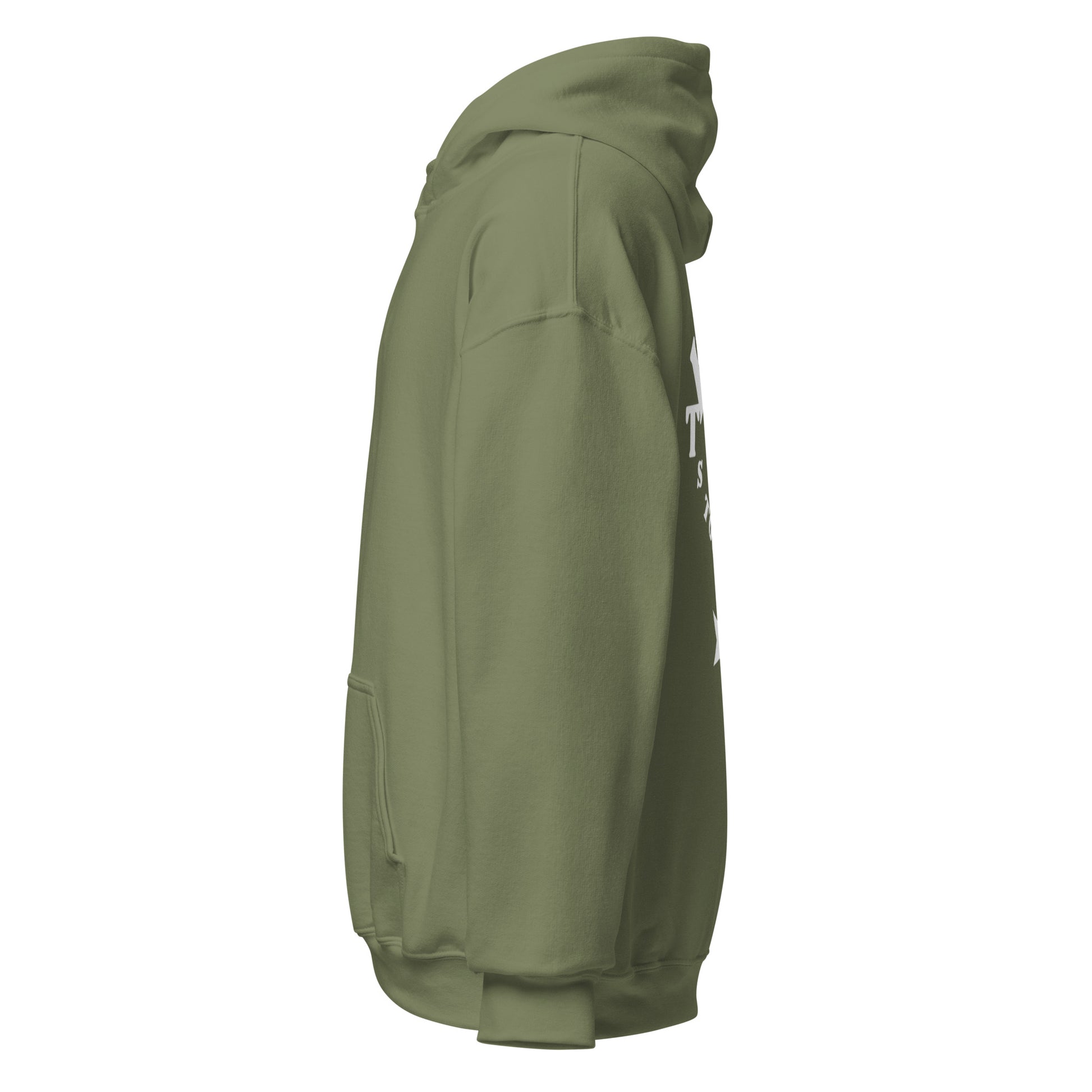 Let's Watch The Stars Together Hoodie left side militairy green